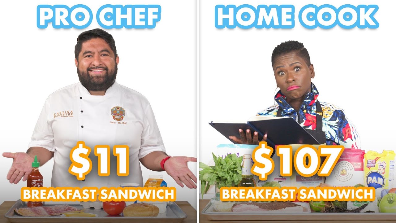 image 0 $107 Vs $11 Breakfast Sandwich: Pro Chef & Home Cook Swap Ingredients : Epicurious