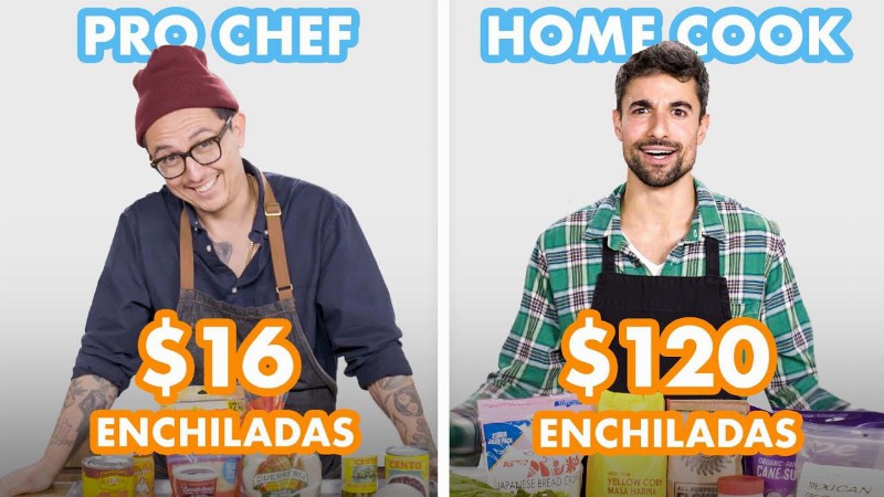 image 0 $120 Vs $16 Enchiladas: Pro Chef & Home Cook Swap Ingredients : Epicurious