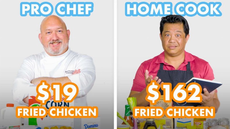 image 0 $162 Vs $19 Fried Chicken: Pro Chef & Home Cook Swap Ingredients : Epicurious