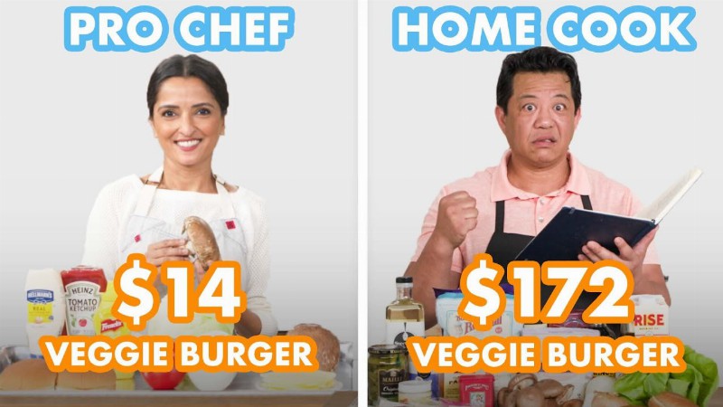 image 0 $172 Vs $14 Veggie Burger: Pro Chef & Home Cook Swap Ingredients : Epicurious
