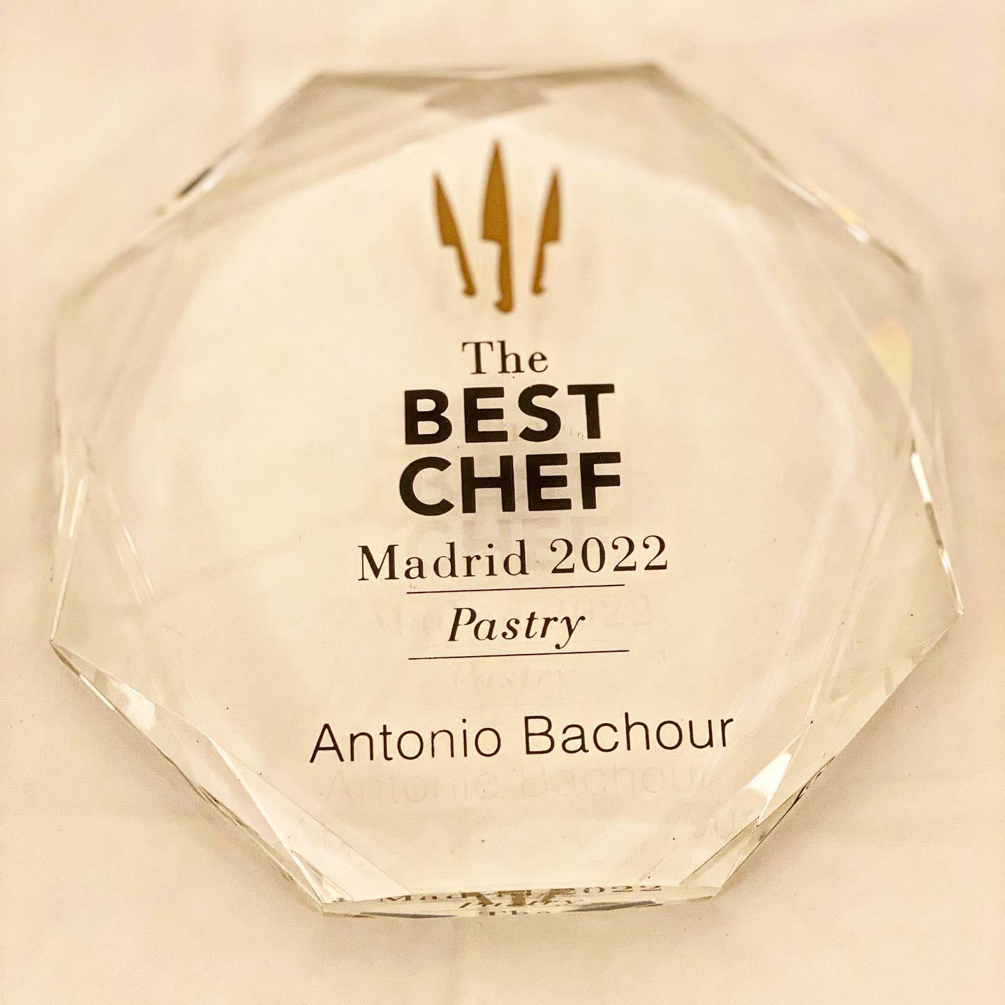 Antonio Bachour - Tonight I received the recognition of the Best Pastry Chef of the world 2022, also