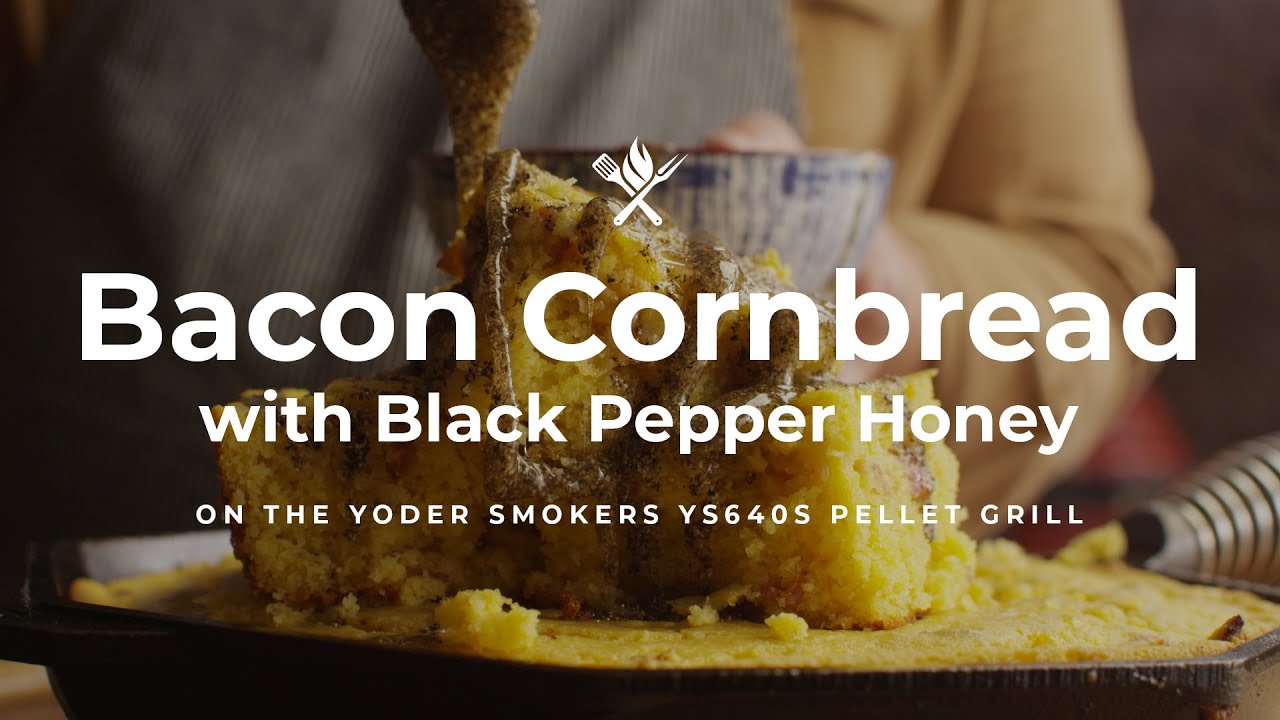 Bacon Cornbread With Black Pepper Honey