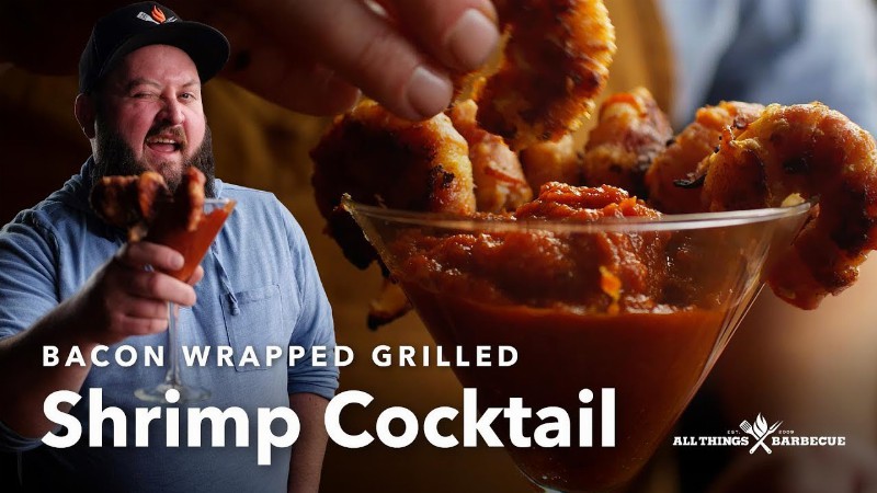 Bacon Wrapped Grilled Shrimp Cocktail