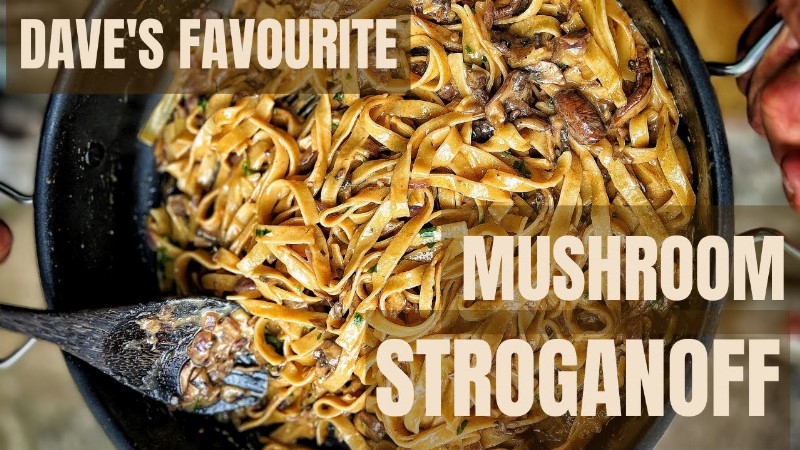 image 0 Creamy Mushroom Pasta Stroganoff - Daves Favourite - Vegan