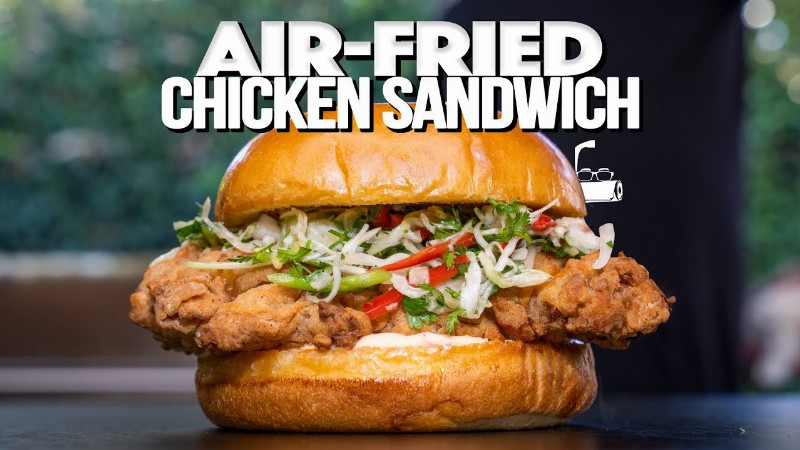 image 0 Crispy Air Fryer Chicken Sandwich (better Than Deep Fried?) : Sam The Cooking Guy
