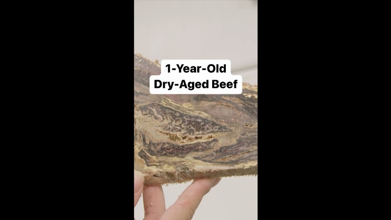image 0 Cutting Open 1-year-old Dry-aged Beef #shorts