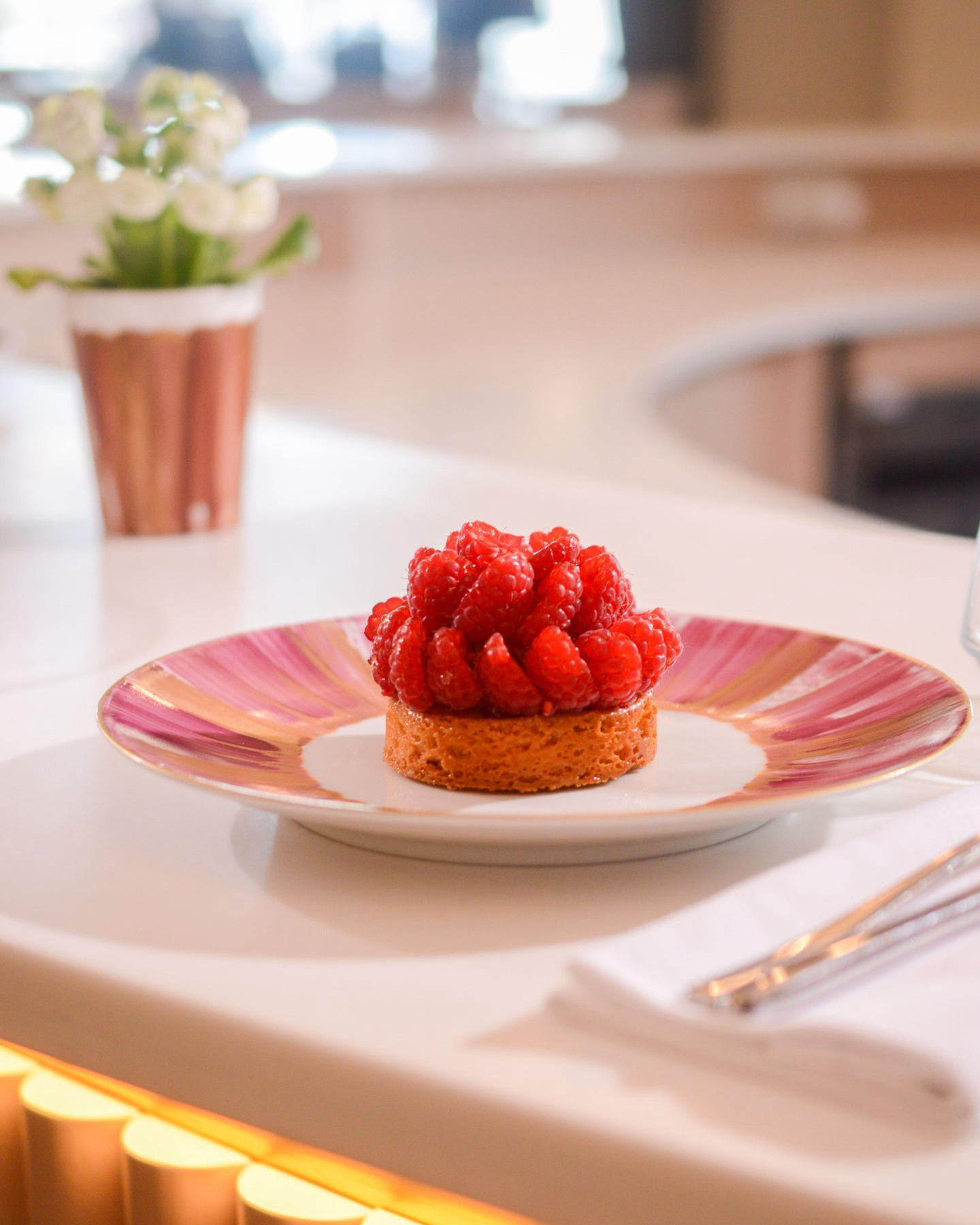Harrods Food - New chez Angelo Musa – a raspberry tart on a buttery sablé base with raspberry confit