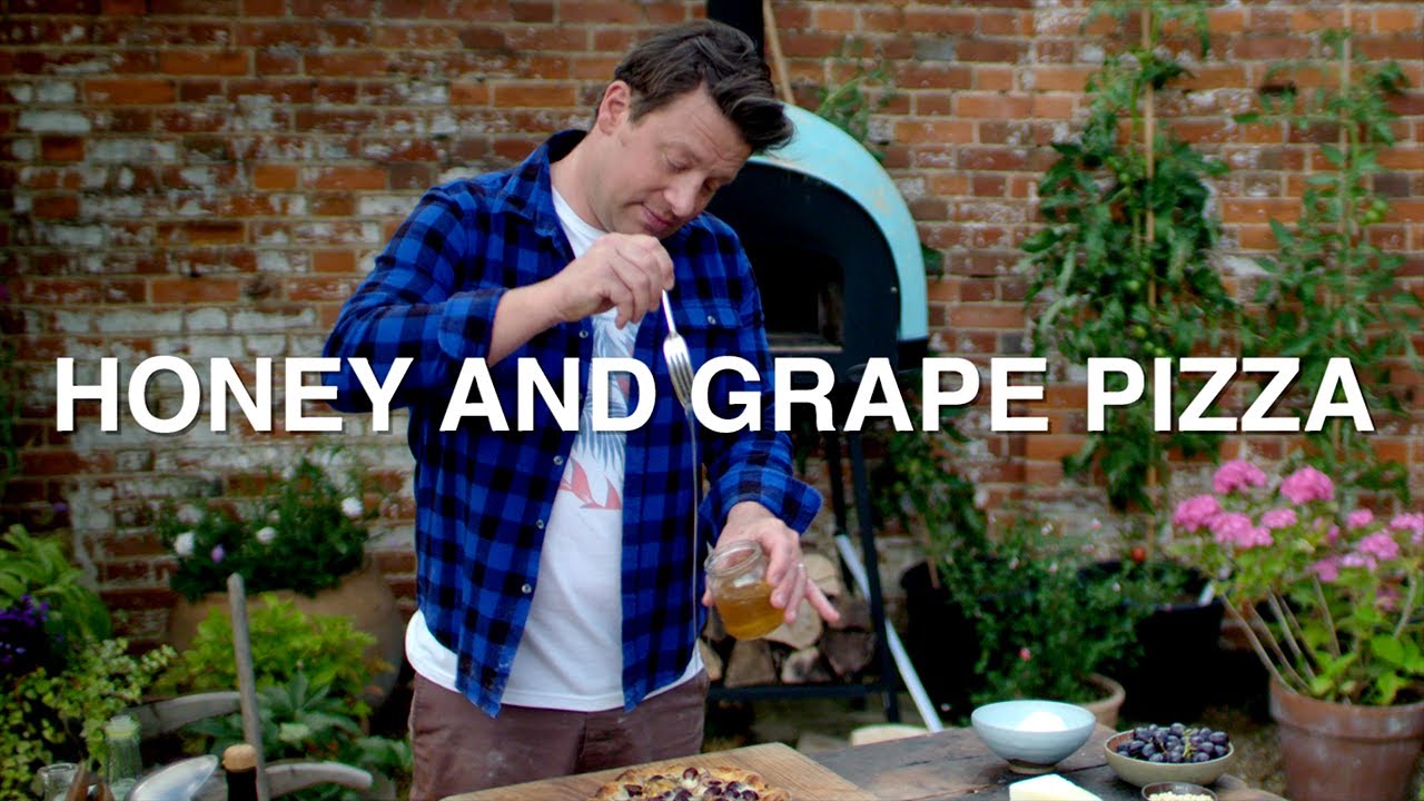 image 0 Honey & Grape Pizza : Jamie Oliver