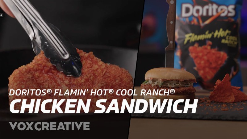 image 0 How To Make A Fried Chicken Sandwich With A Doritos® Flamin’ Hot® Cool Ranch® Crust [ad Content]