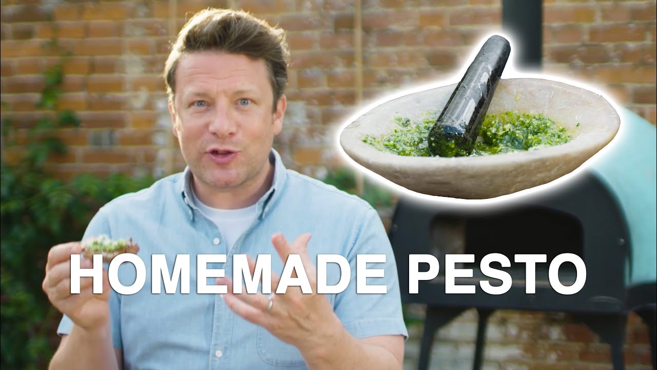 image 0 How To Make Homemade Pesto : Jamie Oliver