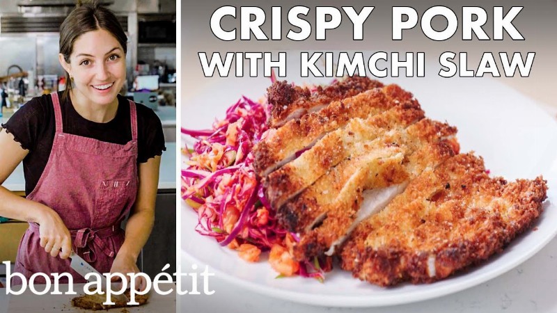 image 0 How To Make The Crispiest Pork With Kimchi Slaw : From The Test Kitchen : Bon Appétit