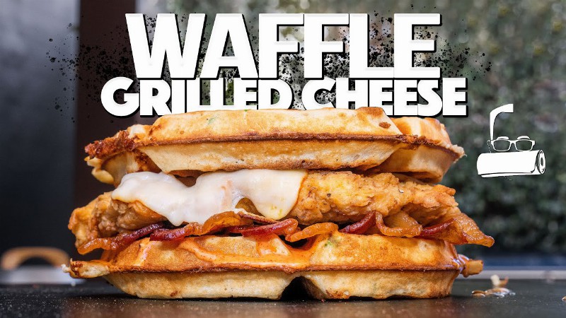 image 0 Insanely Epic Waffle Grilled Cheese (or Is It A Fried Chicken Sandwich?) : Sam The Cooking Guy
