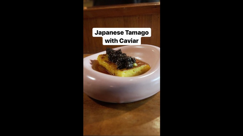 image 0 Making Japanese Tamago With Caviar #shorts