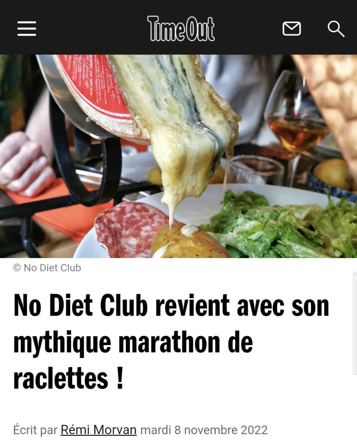 NO DIET CLUB FOOD TOURS - CONCOURS RACLETTE TOUR