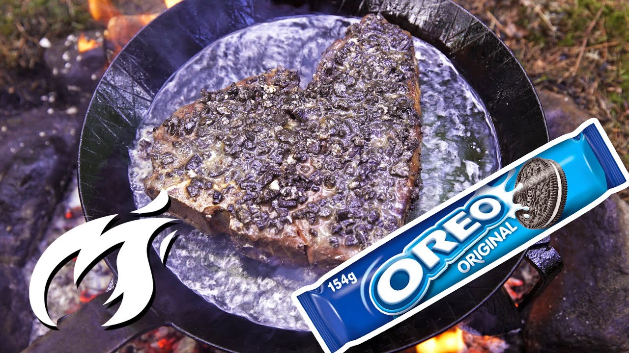 image 0 Oreo Steak Im Wald Gegrillt! Fire Kitchen Asmr Style 🔥🔥🔥