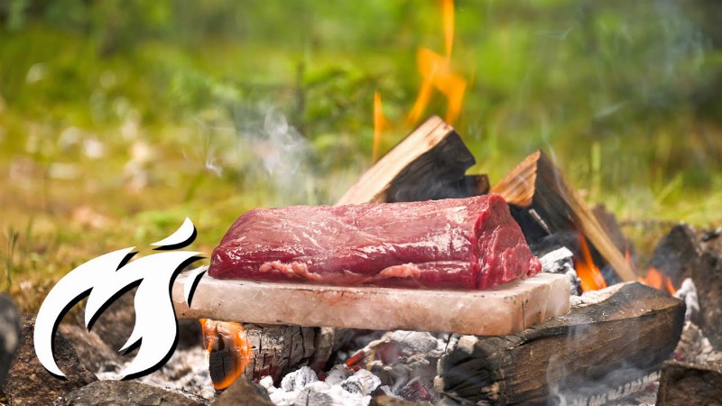 Riesiges Rinderfilet Auf Salzplanke Im Feuer Gegrillt : Fire Kitchen Asmr 🔥🔥🔥