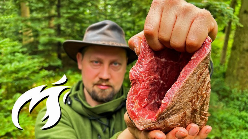 image 0 Steak Im Wald Gefüllt Und über Feuer Gegrillt Asmr Style🔥🔥🔥