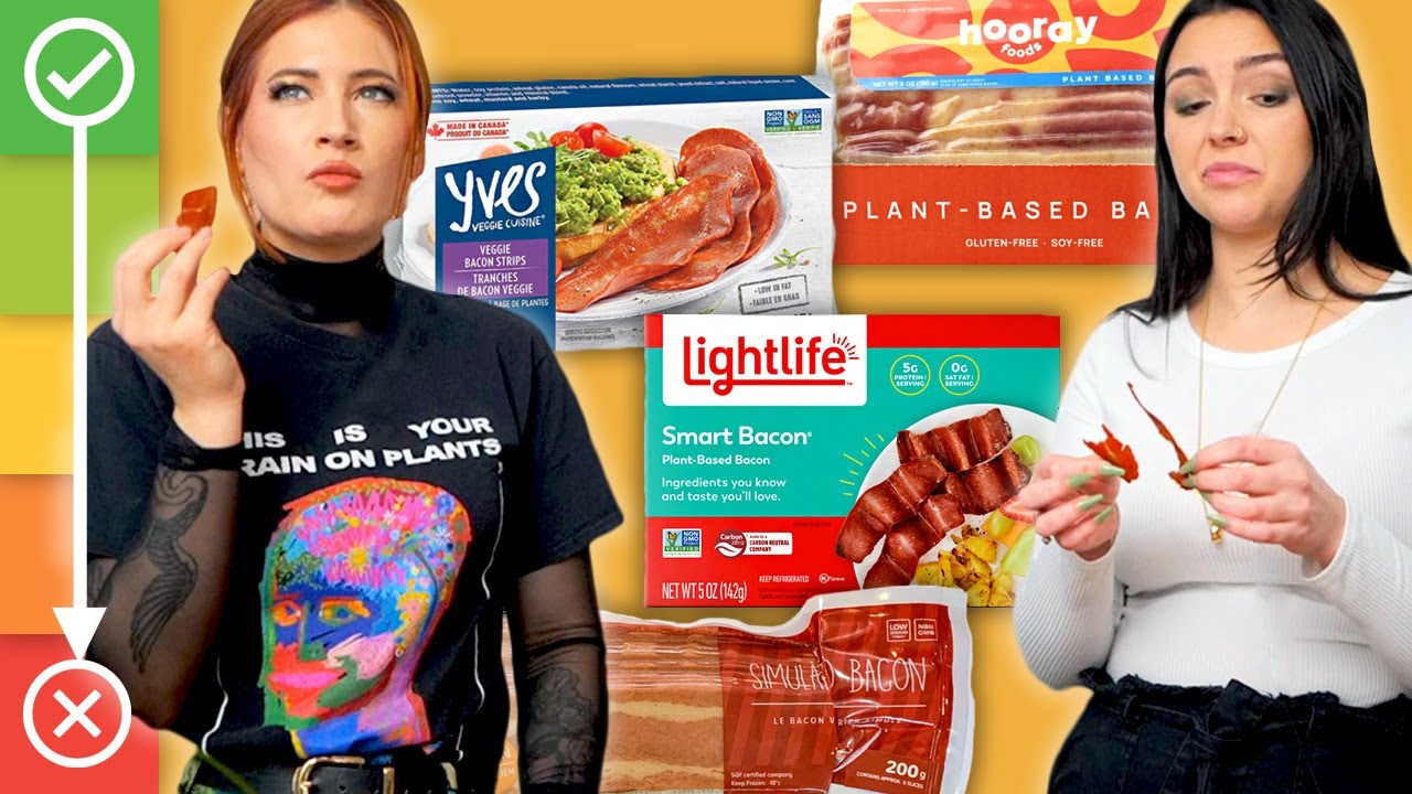 Tasting Most Popular Vegan Bacon Products (these Aren't Meat?!)