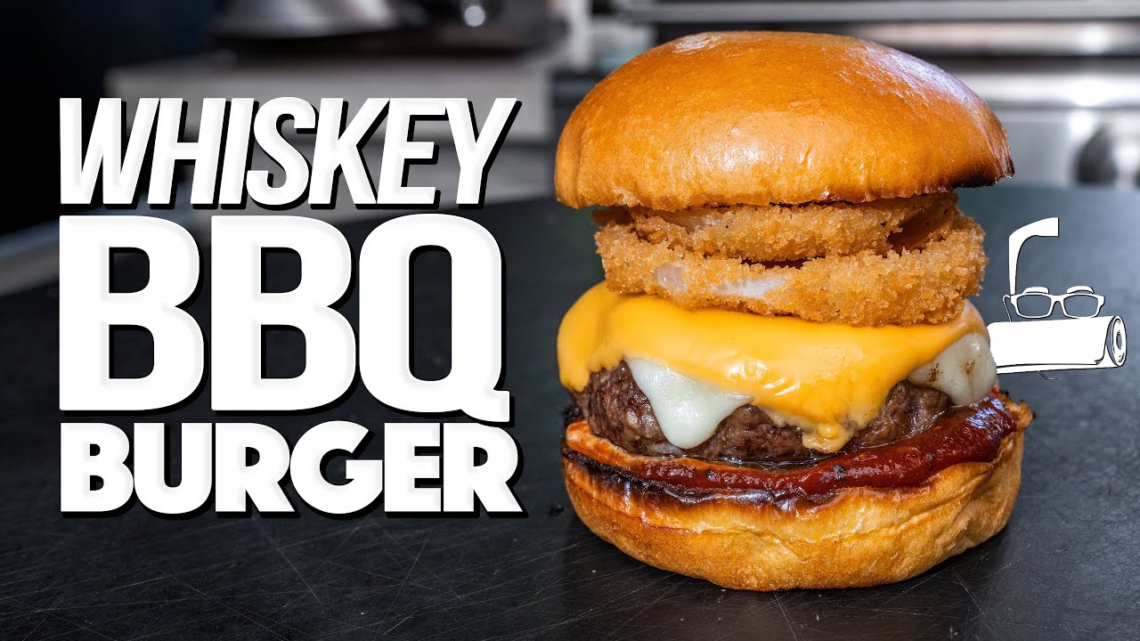 image 0 Whiskey Bbq Burger (w/ Homemade Onion Rings & Bbq Sauce) : Sam The Cooking Guy